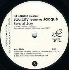 DJ Romain Presents Soul City (5) : Sweet Joy (12", Promo)