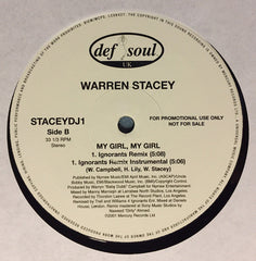 Warren Stacey : My Girl, My Girl (12", Promo)