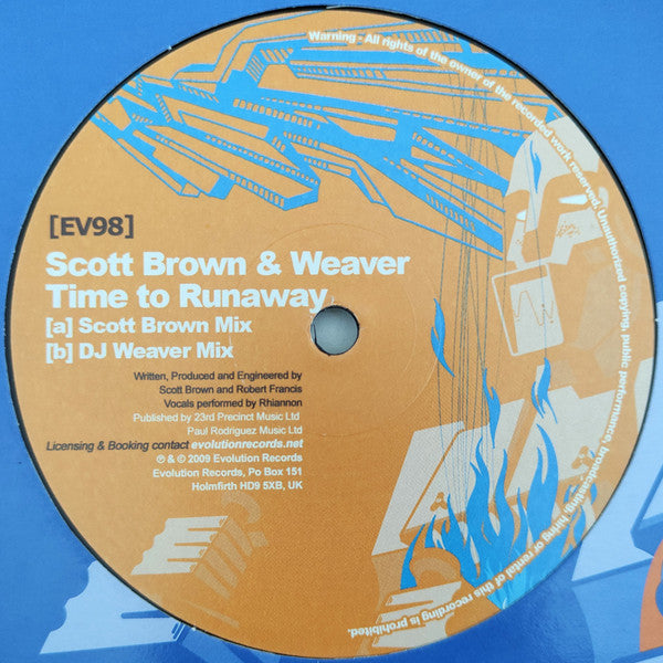 Scott Brown & DJ Weaver : Time To Runaway (12")