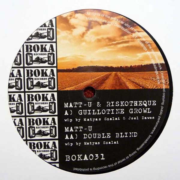 Matt U & Riskotheque : Guillotine Growl / Double Blind (12")