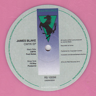 James Blake : CMYK EP (12", EP, Pin)