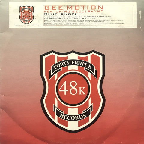 Gee Motion Featuring Becci Rayne* : Blue Angel (2x12", Promo)