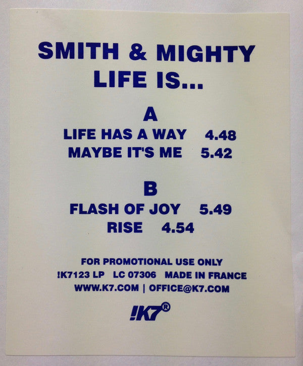 Smith & Mighty : Life Is... (3xLP, Album, Promo, W/Lbl)