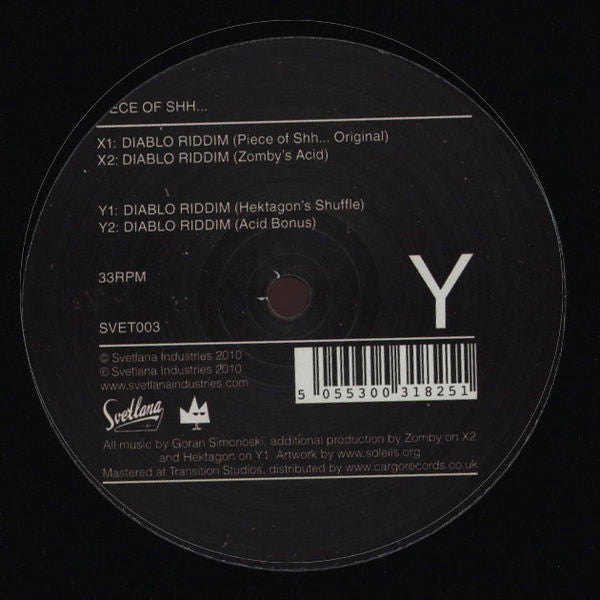 Piece Of Shh... : Diablo Riddim (12")