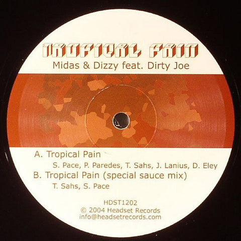 Midas (2) & Dizzy Feat. Dirty Joe : Tropical Pain (12")