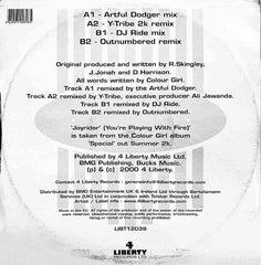 Colour Girl : Joyrider (You're Playing With Fire) (12")