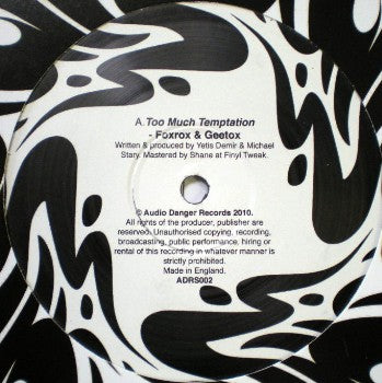 Foxrox & Geetox / BMK (3) & Coda (11) : Too Much Temptation / Sunrise (Zen Remix) (12")