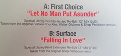 First Choice / Surface : Let No Man Put Asunder / Falling In Love (12" Re-Edit) (12")