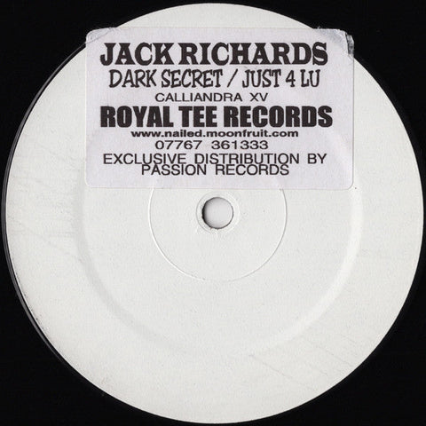 Jack Richards : Dark Secret / Just 4 Lu (12", W/Lbl, Sti)