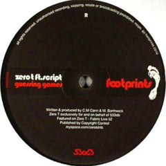 Zero T* Feat. Script (3) / System (9) : Guessing Games / Speed Of Light (12")