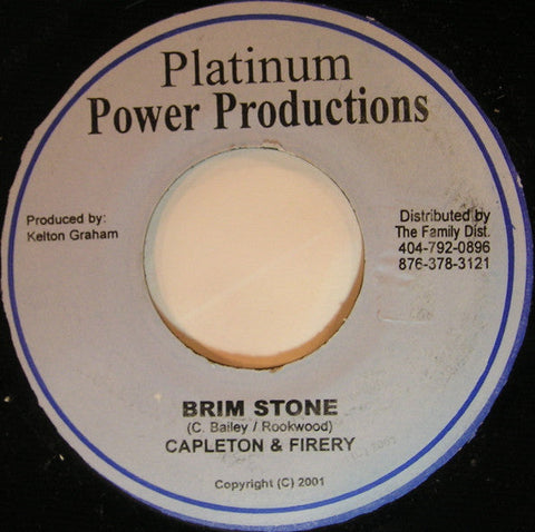 Capleton & Firery : Brim Stone (7")