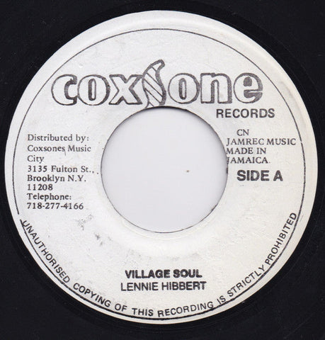 Lennie Hibbert / Black & George : Village Soul / Peanut Butter (7", RE)