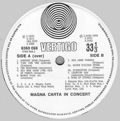 Magna Carta : In Concert (LP, Album, Ver)