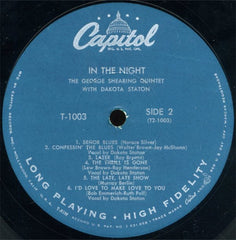 The George Shearing Quintet With Dakota Staton : In The Night (LP, Album, Scr)