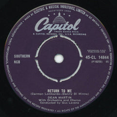 Dean Martin : Return To Me (7", Single)