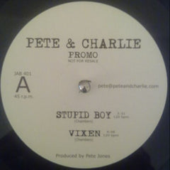 Pete & Charlie : Stupid Boy / Vixen / Blue Whale (12", Promo)