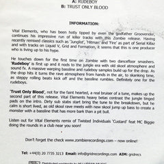 Vital Elements : Rudeboy / Trust Only Blood (12", W/Lbl)