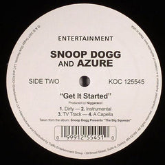 Snoop Dogg And Western Union / Snoop Dogg And Azure (8) : Hat 2 Tha Bacc / Get It Started (12")