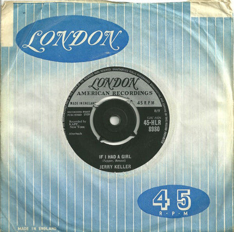 Jerry Keller : If I Had A Girl (7")