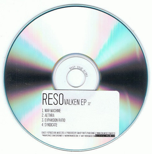 Reso (2) : Valken EP (CDr, EP, Promo)