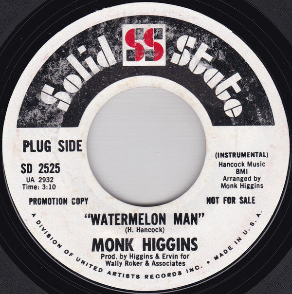 Monk Higgins : Extra Soul Perception / Watermelon Man (7", Promo)