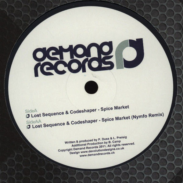 Lost Sequence & Codeshaper : Spice Market / Spice Market (Nymfo Remix) (12")