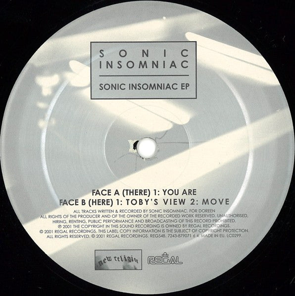 Sonic Insomniac : Sonic Insomniac EP (12", EP)