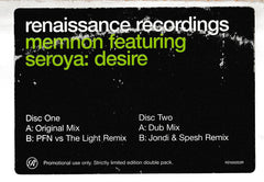 Memnon Featuring Seroya : Desire (2x12", Promo)