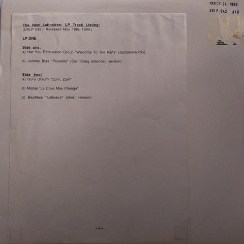 Various : The New Latinaires (2xLP, Comp, TP, W/Lbl)