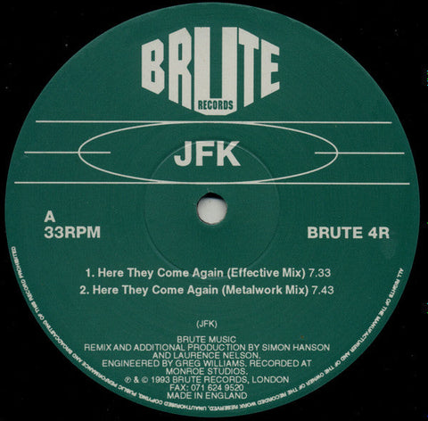 JFK : Here They Come Again (12")