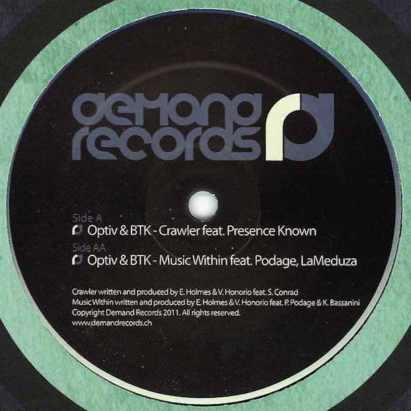 Optiv & BTK : Crawler / Music Within (12")