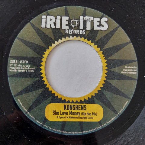 Konshens / Mark Wonder : She Love Money / People Need Security (7")