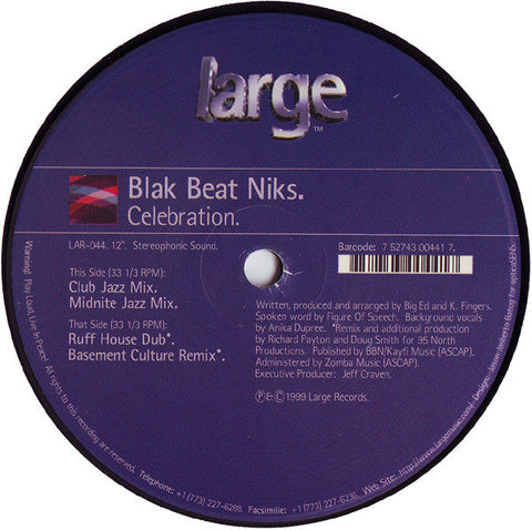 Blak Beat Niks : Celebration (12")