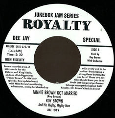 Roy Brown & His Mighty-Mighty Men : Mr. Hound Dog's In Town / Fannie Brown Got Married (7", Single, Ltd, RE)