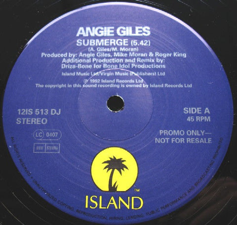 Angie Giles : Submerge (12", Promo)