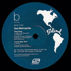 Gaz / Metropolis (5) : Sing Sing / I Love New York (12", RM)