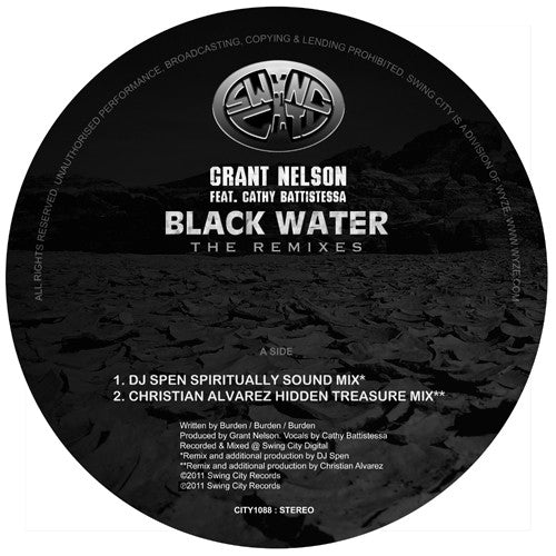 Grant Nelson Feat. Cathy Battistessa : Black Water - The Remixes (12")