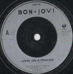 Bon Jovi : Livin' On A Prayer (7", Single, Sil)