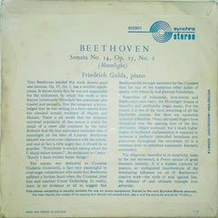 Ludwig van Beethoven / Friedrich Gulda : Sonata Nº 14 In C Sharp Minor, "Moonlight" (7")