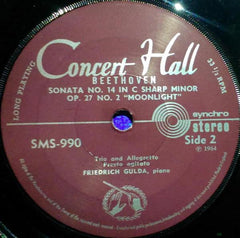 Ludwig van Beethoven / Friedrich Gulda : Sonata Nº 14 In C Sharp Minor, "Moonlight" (7")