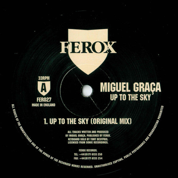 Miguel Graça : Up To The Sky (12")