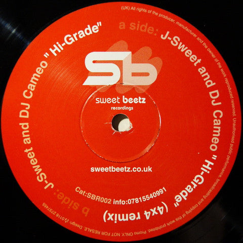 J-Sweet And DJ Cameo : Hi-Grade (12", Promo)