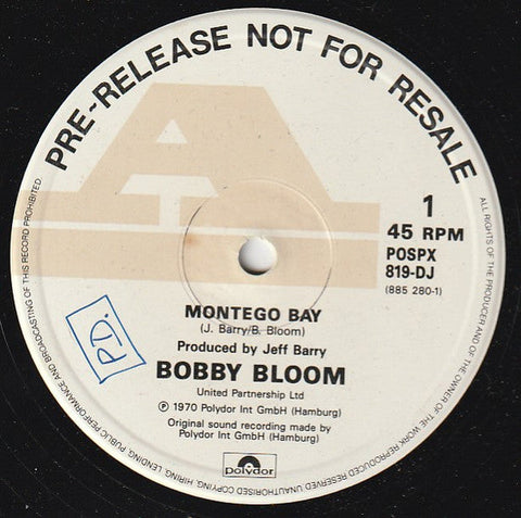 Bobby Bloom : Montego Bay (12", Single, Promo, RE)
