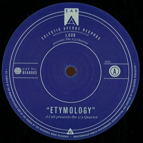 J.Cub Presents The 1/3 Quartett : Etymology (12")