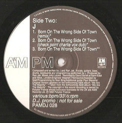 J. : First They Came / Born On The Wrong Side Of Town (12", Promo)