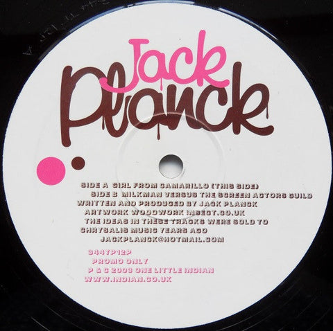 Jack Planck : Girl From Camarillo (12", Promo)
