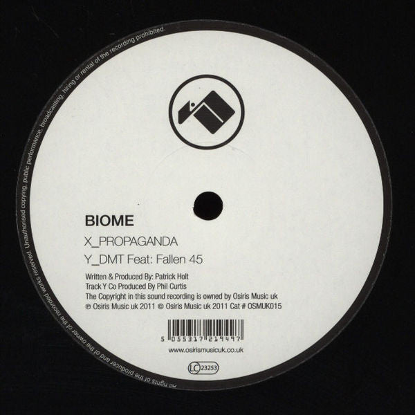 Biome (2) : Propaganda / DMT (12", MP)