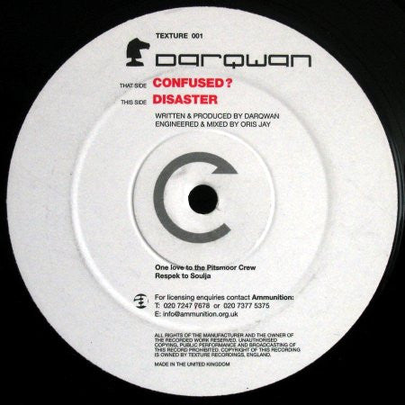 Darqwan : Confused ? / Disaster (12")