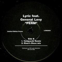 Lyric (3) Feat. General Levy : Perm (12", Ltd, Promo)