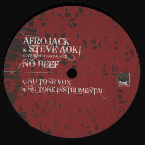 Afrojack & Steve Aoki Featuring Miss Palmer : No Beef (Nu:Tone Remixes) (12")